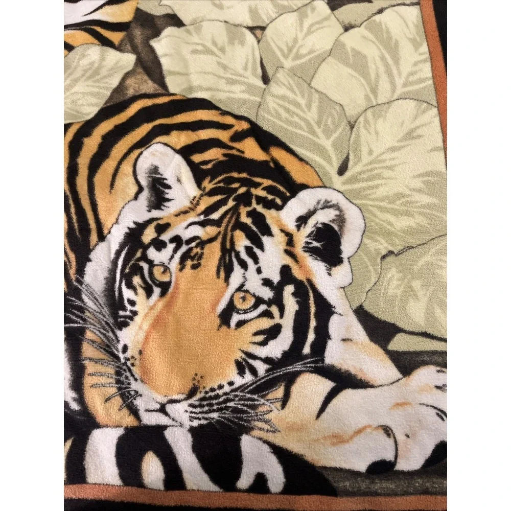Beach Towel Sun Days 100% Cotton JC Penney Made in Brazil‎ Tigers